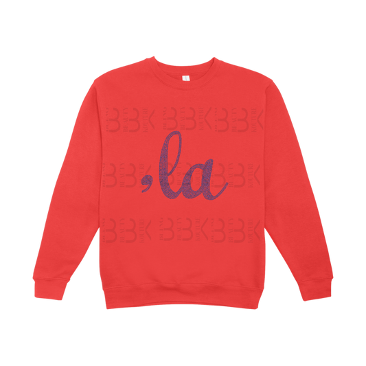 ,La Rhinestone Crewneck Sweatshirt. Please add rhinestone color of your choice in the notes section below