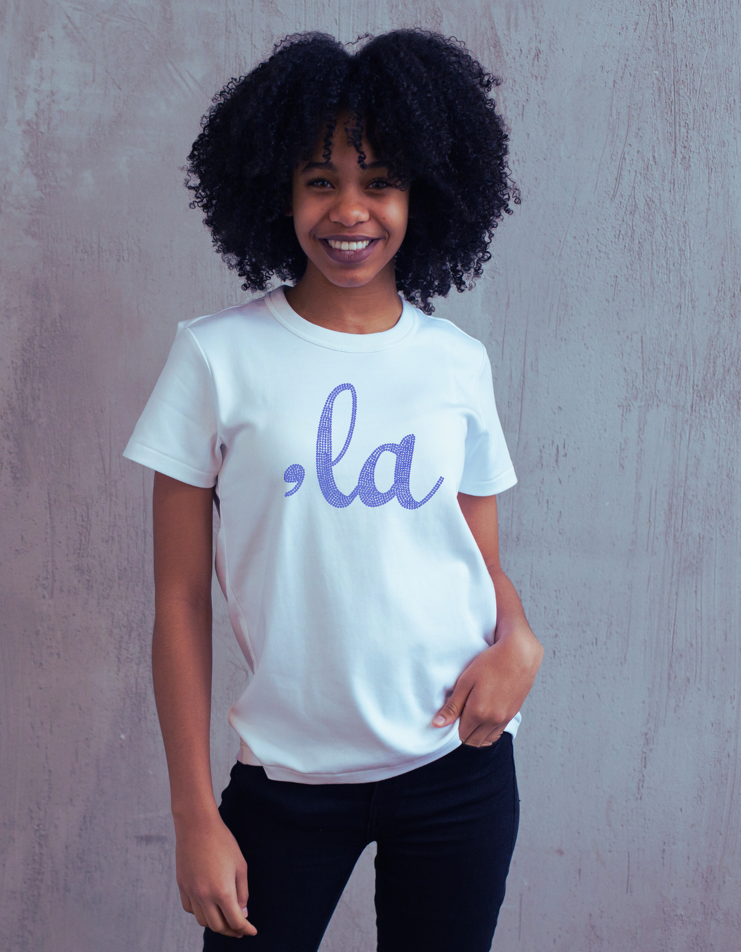 ,La Rhinestone Tee