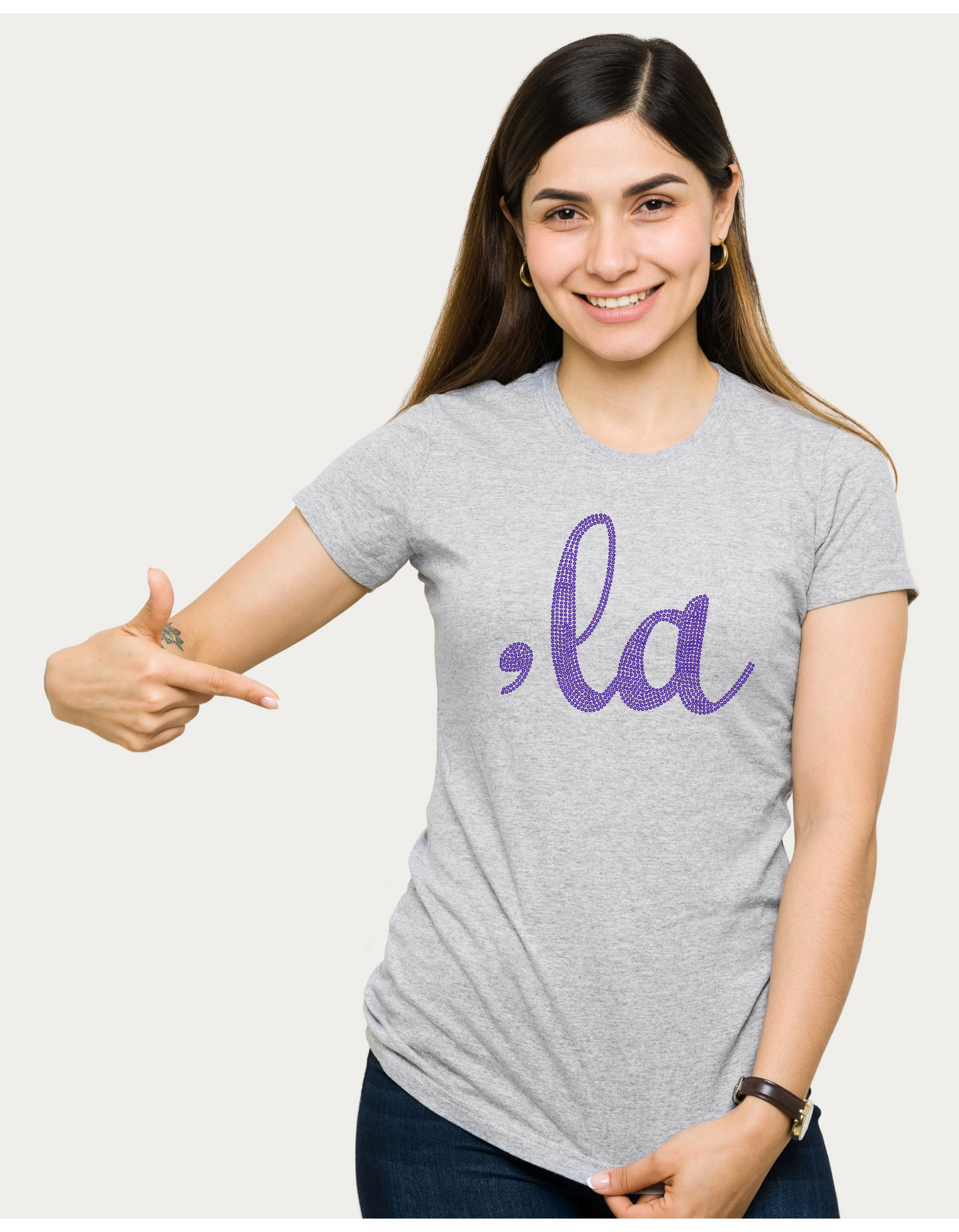 ,La Rhinestone Tee