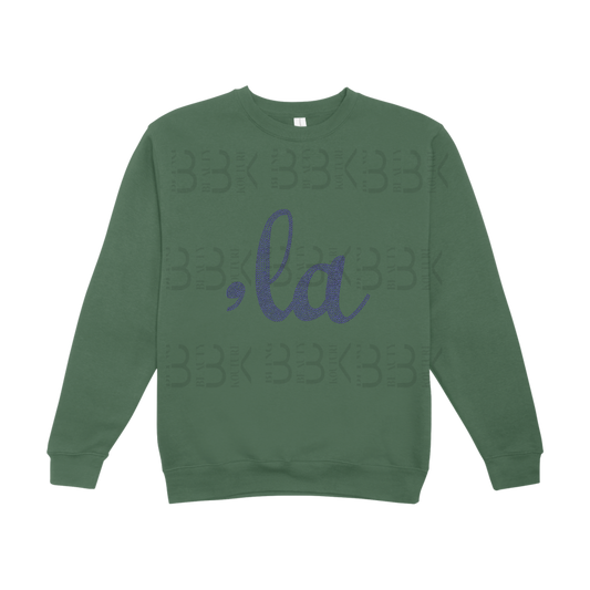 ,La Rhinestone Crewneck Sweatshirt. Please add rhinestone color of your choice in the notes section below